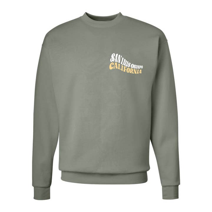 SLO Sun & Waves Crewneck for wholesale by Pippa & Ky