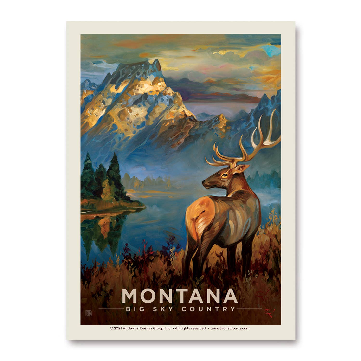 Tourist Courts - Wholesale Sticker - Montana Big Sky Country Vert Sticker0