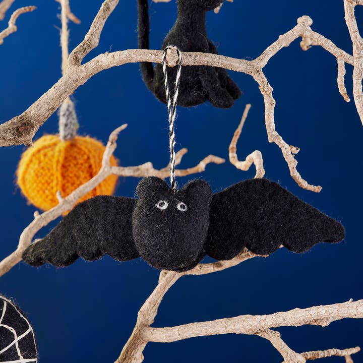 Namaste - Wholesale Ornament - Felt Bat Halloween Decoration0