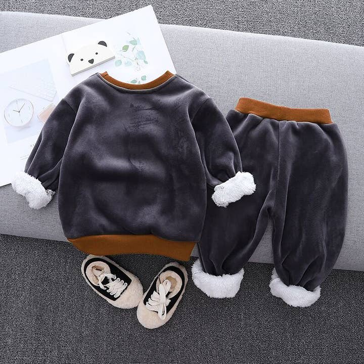 PatPat - Wholesale Top & Pant Set - Baby - 2pcs Baby Boy 95% Cotton Long-sleeve Cartoon Bear Sets3