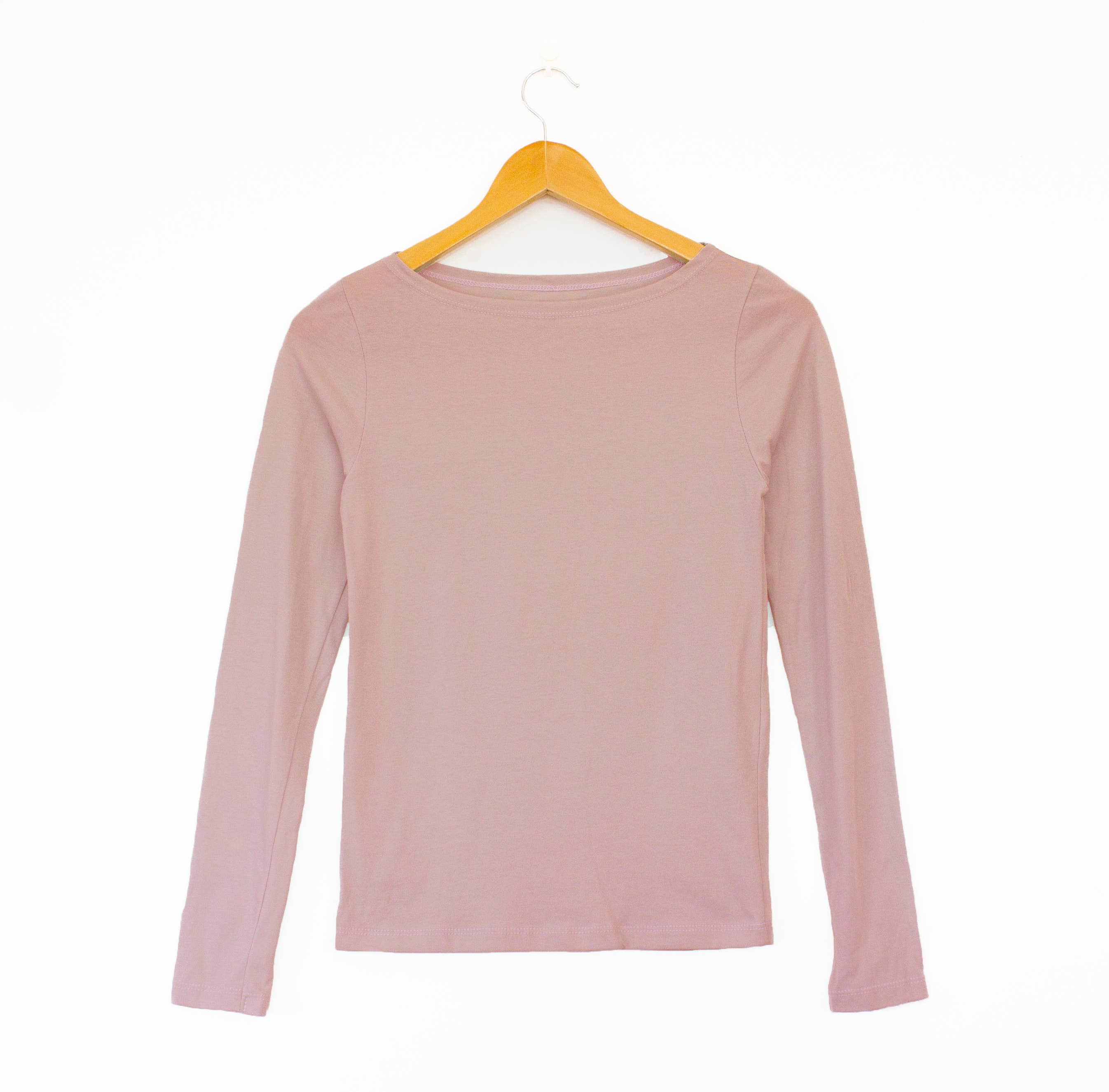 Clean Tee Factory - Wholesale T-Shirt - Women's - Boatneck Long-Sleeve Tee in Butter Soft Cotton/Modal7