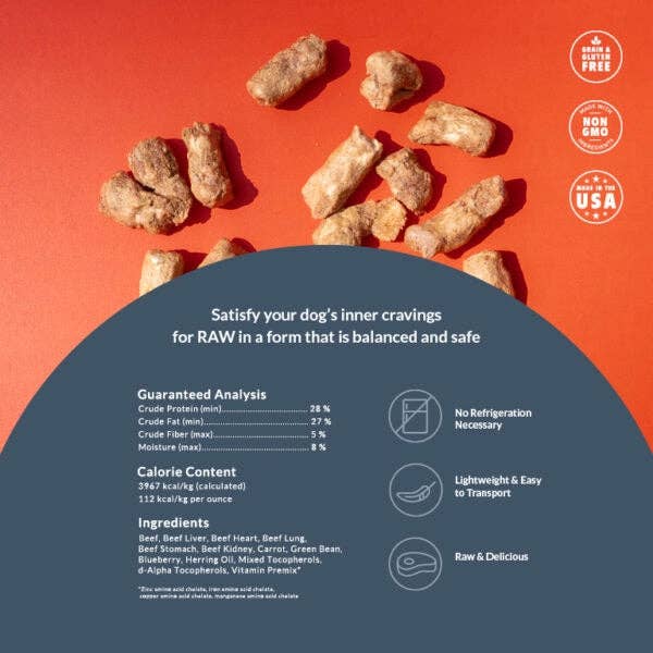 Furvor - Wholesale Pet food – Dog - Freeze Dried Raw Beef Entree/Topper2