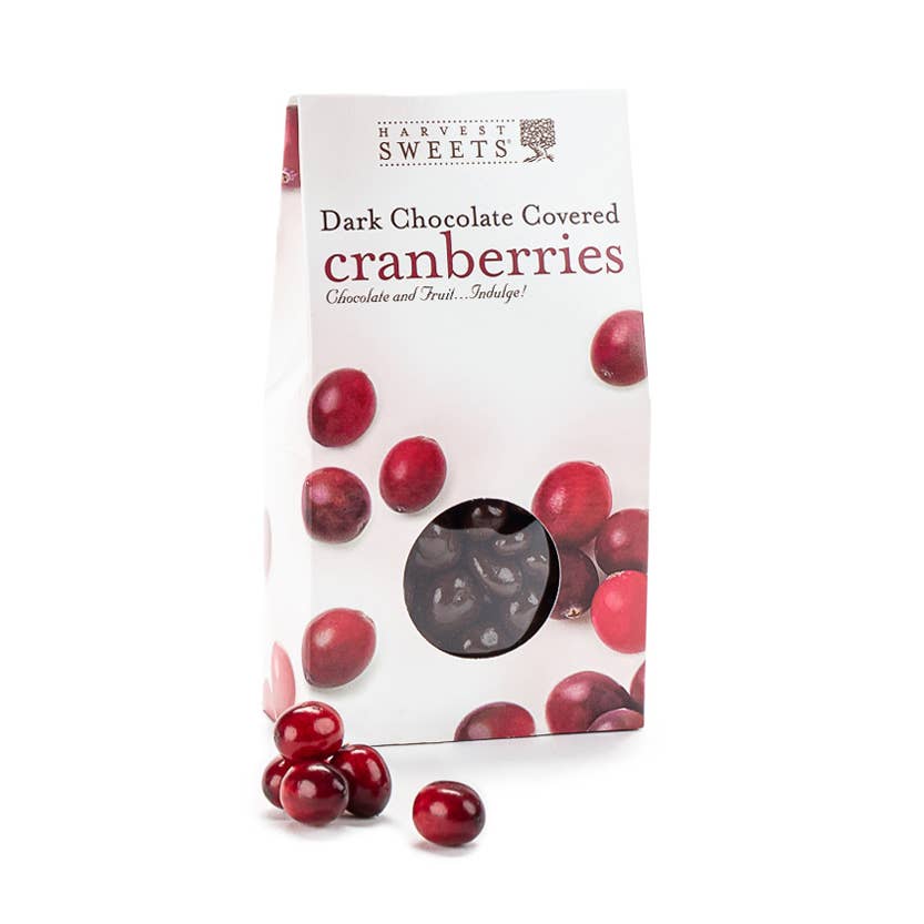 Cape Cod Provisions - Wholesale Chocolate Covered Sweets - Dark Chocolate Covered Cranberries 4oz