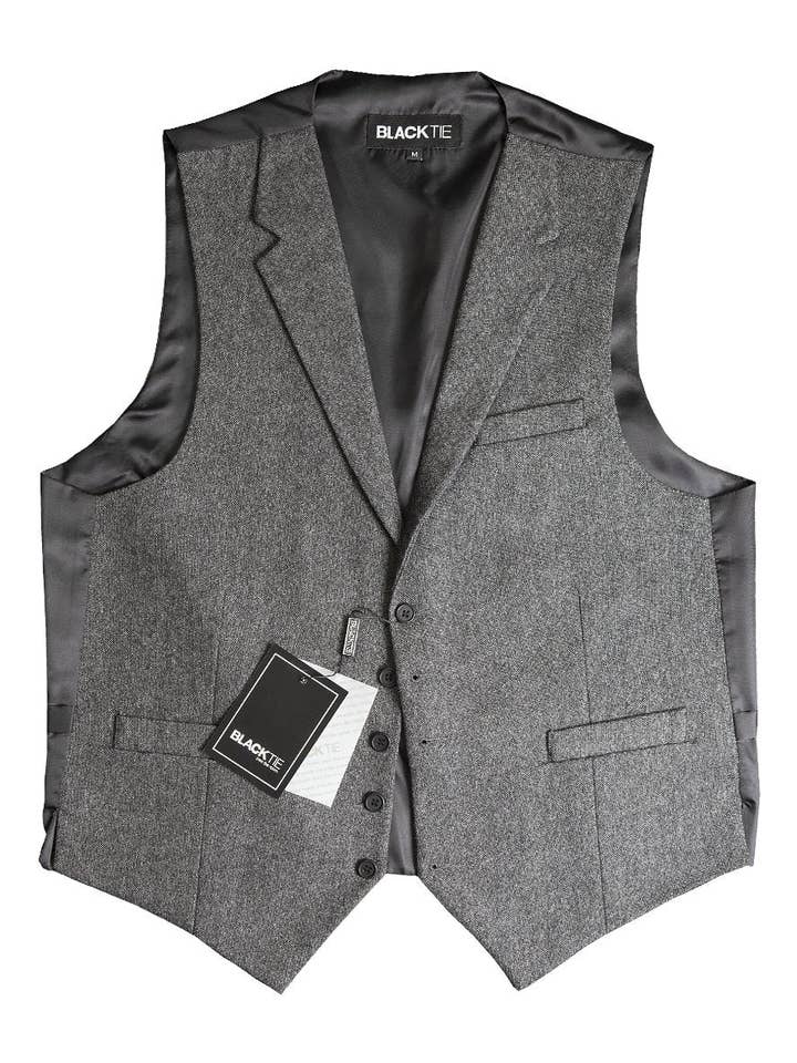 Charcoal "Camdyn" Tweed Vest for wholesale by Cardi International