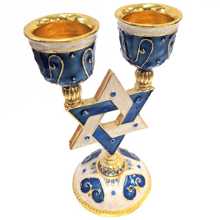 Collection by Nouvelle – wholesale Dekorativt bordsobjekt – Shabbat Star of David Design dubbla koppar1