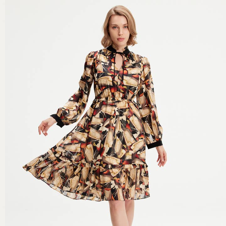 Smart and Joy – wholesale Dress – Women's – Graphic print tunic dress5