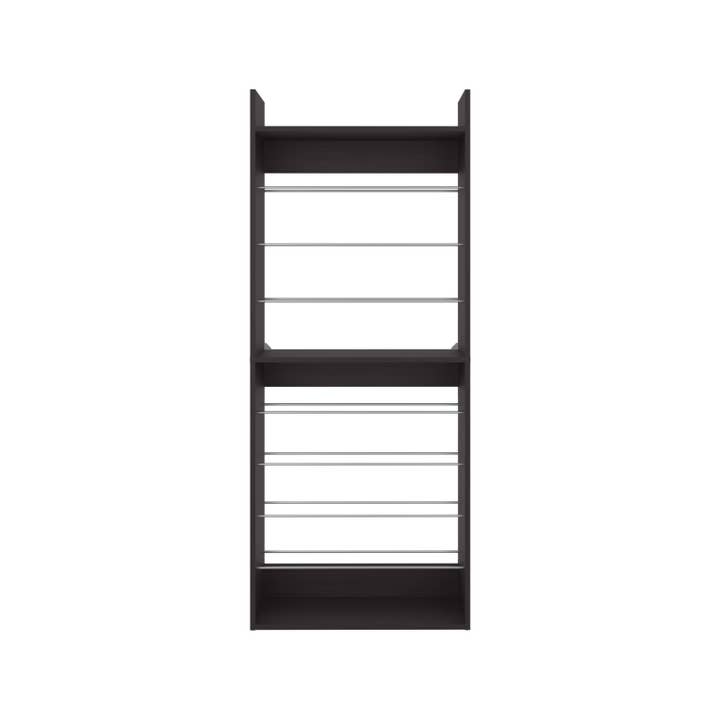 Black Ronald 10-Tier Shoe Rack With Slim Vertical Design, Freestanding Footwear Storage for wholesale on Faire4
