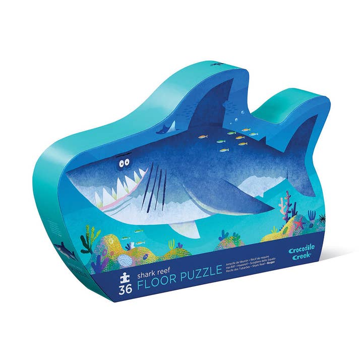 36-Piece Shaped Box Puzzle - Shark Reef for wholesale by Crocodile Creek Inc.