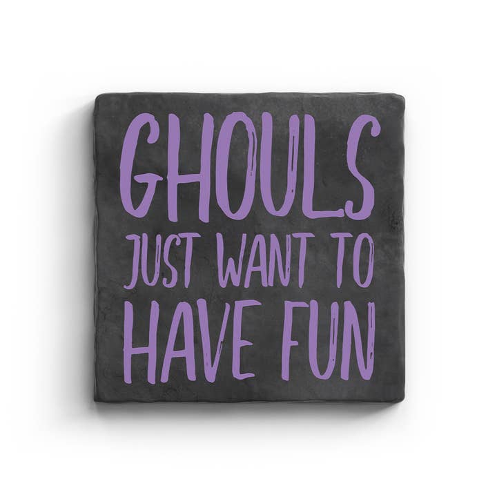 Ghouls - Marble Coaster (Halloween) for wholesale by Paisley & Parsley