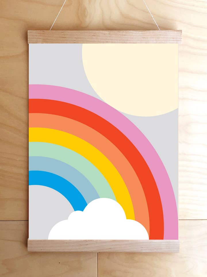 A3 Print Sol & Regnbue for engroshandel hos Dicky Bird