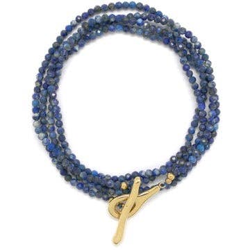 Lyxig fasetterad lapis lazuli stenlång halsband - N2-2628 för wholesale av LIZOU