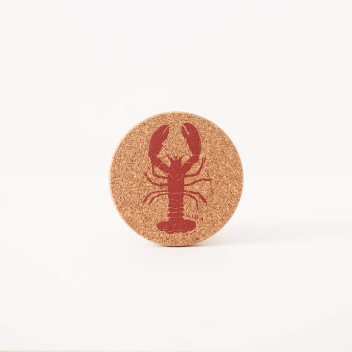 LIGA - Wholesale Coasters - Eco Cork Coaster – Red Lobster | Sustainable Homeware & Gift2