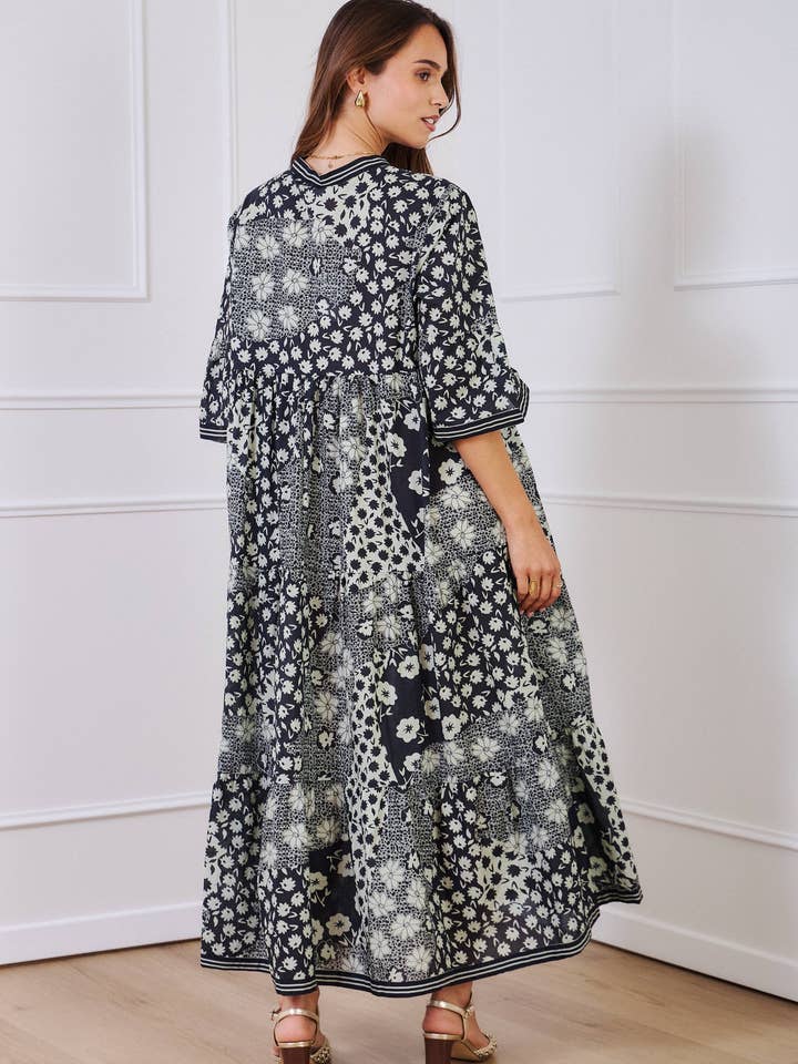 IP Black batik long cotton dress - Orice for wholesale on Faire5