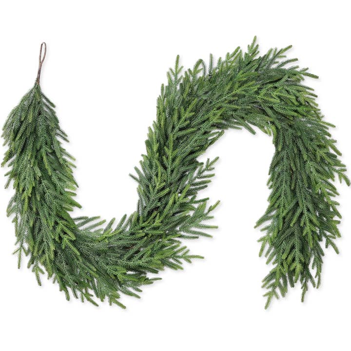 6FT Norfolk Real-Touch Cedar Garland Premium Holiday Greener for wholesale by P | O Homeware