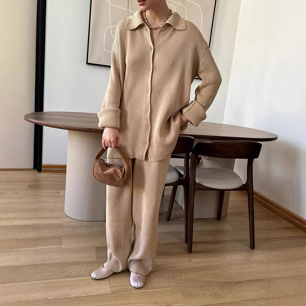 alberalkirk - Venta al por mayor Conjuntos de top y pantalón (NO para estar en casa) - Mujer - Conjunto de Punto Relajado para Mujer Varios Colores N5A3402