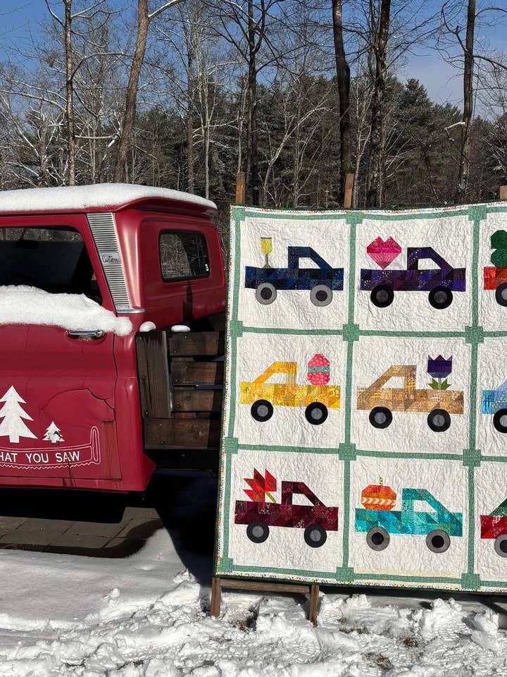 Hauling the Holidays for wholesale by EvaPaige Quilt Designs