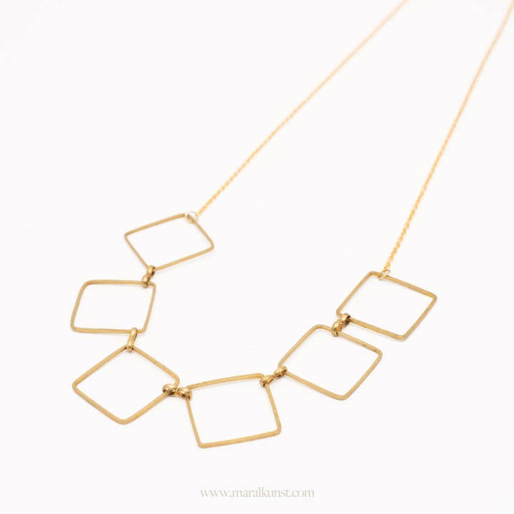 Square Brass & Steel Chain for wholesale by Maral Kunst