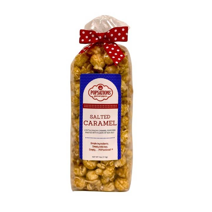 Popsations Popcorn Company - Wholesale Popcorn - Caramel Popcorn 4oz Ribbon Bag6