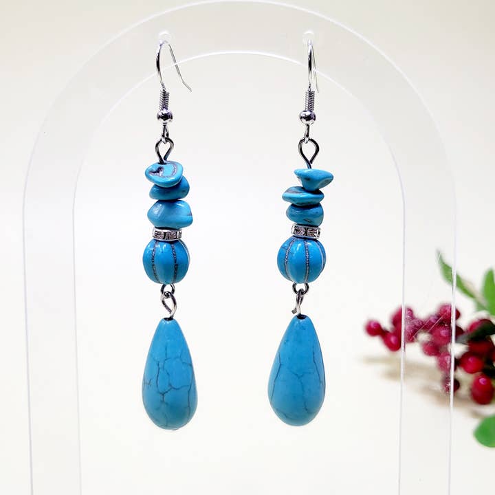 Assorted Color Turquoise Dangle Earrings for wholesale on Faire4