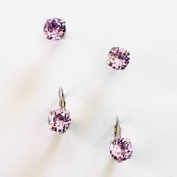 8mm Drop OR Post in Violet for wholesale by KaraMarie