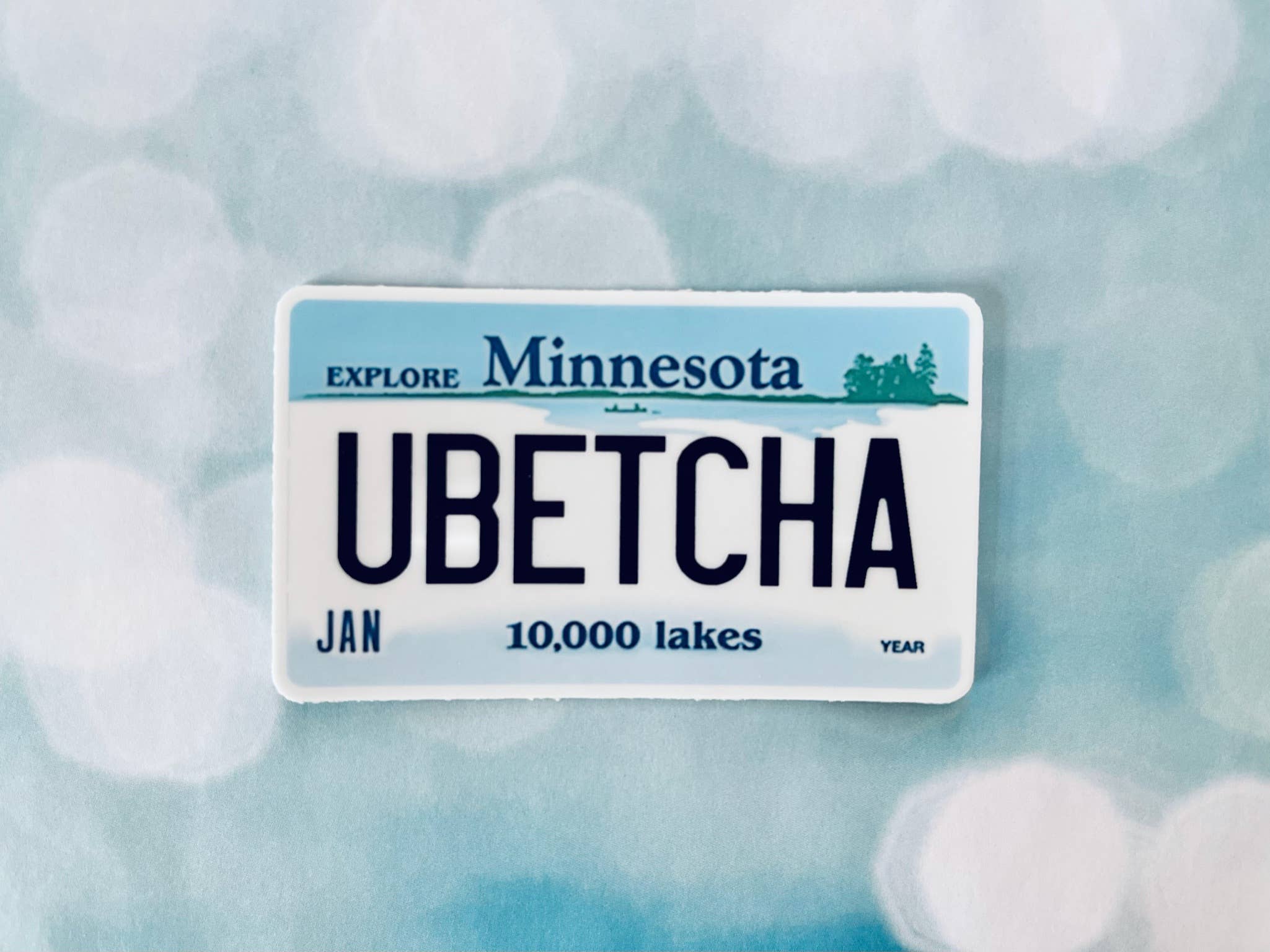 Beckamade - Wholesale Sticker - Minnesota Plate UBetcha  Sticker1