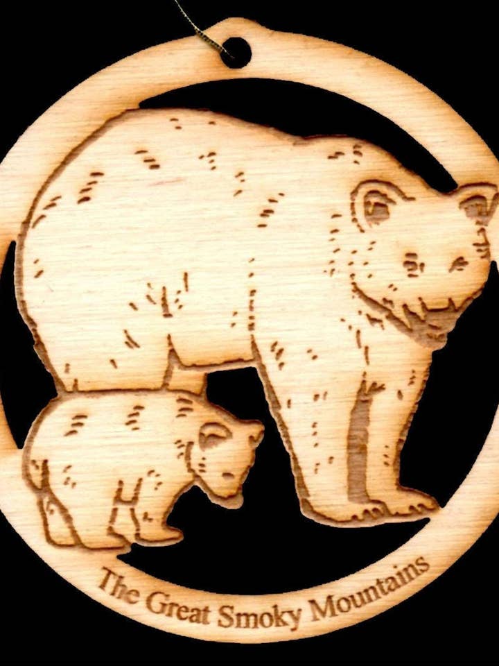 Bear and Cub Ornament for wholesale by TimberCharms®