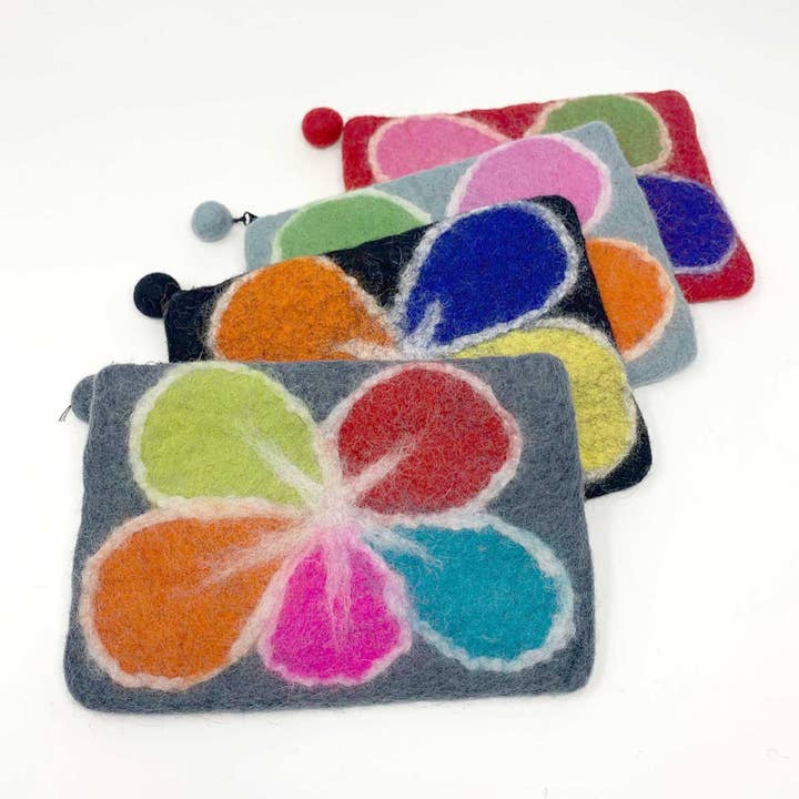 Felt Purse Poppy for wholesale by Hamro Village