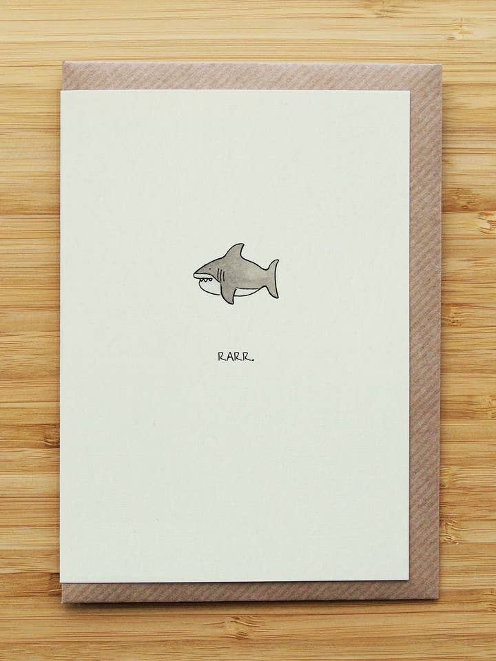 Carte Requin Bébé Mignon - Amour & Saint-Valentin - Carte Recyclée pour la vente par RossJDesigns