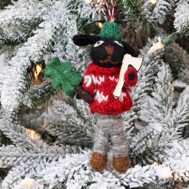 Decorazione a forma di cane boscaiolo per la vendita all'ingrosso da parte di Knollwood Lane