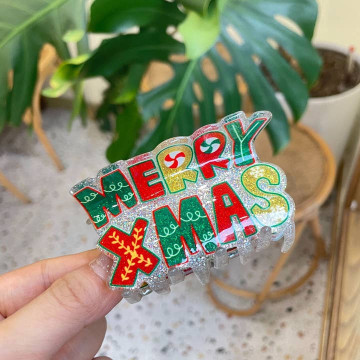 ACCITY - Wholesale Hair Clip - Women's - Christmas Hair Claw - Santa Bell Gift House Clip_CWAHA07289