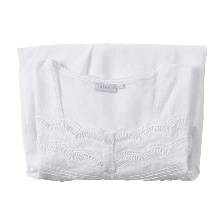 White Embroidered Nightgown for wholesale on Faire3