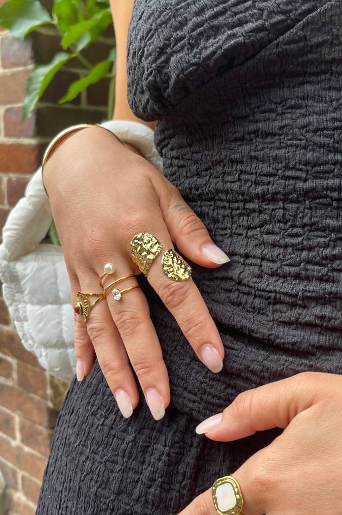 Gold Stainless steel ring 424RX146 for wholesale on Faire1