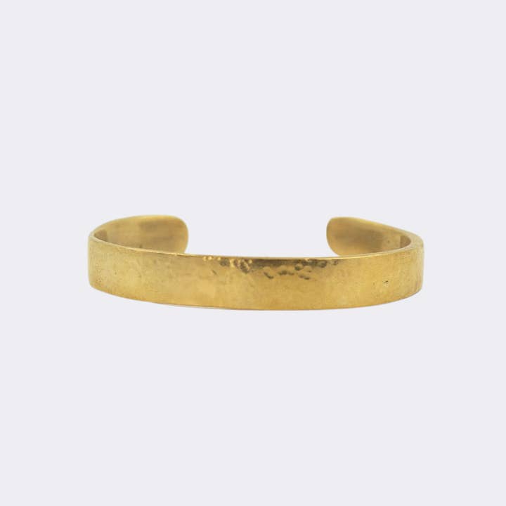 Ecodunia - Wholesale Cuff Bracelet - Kanga Hammered Brass Cuff Bracelet – Textured Open Bangle