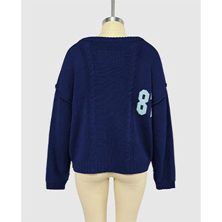 UNISHE - Wholesale Knit Sweater - Women's - Digital Colorblock Long Sleeve Knit Pullover Sweater SF12710