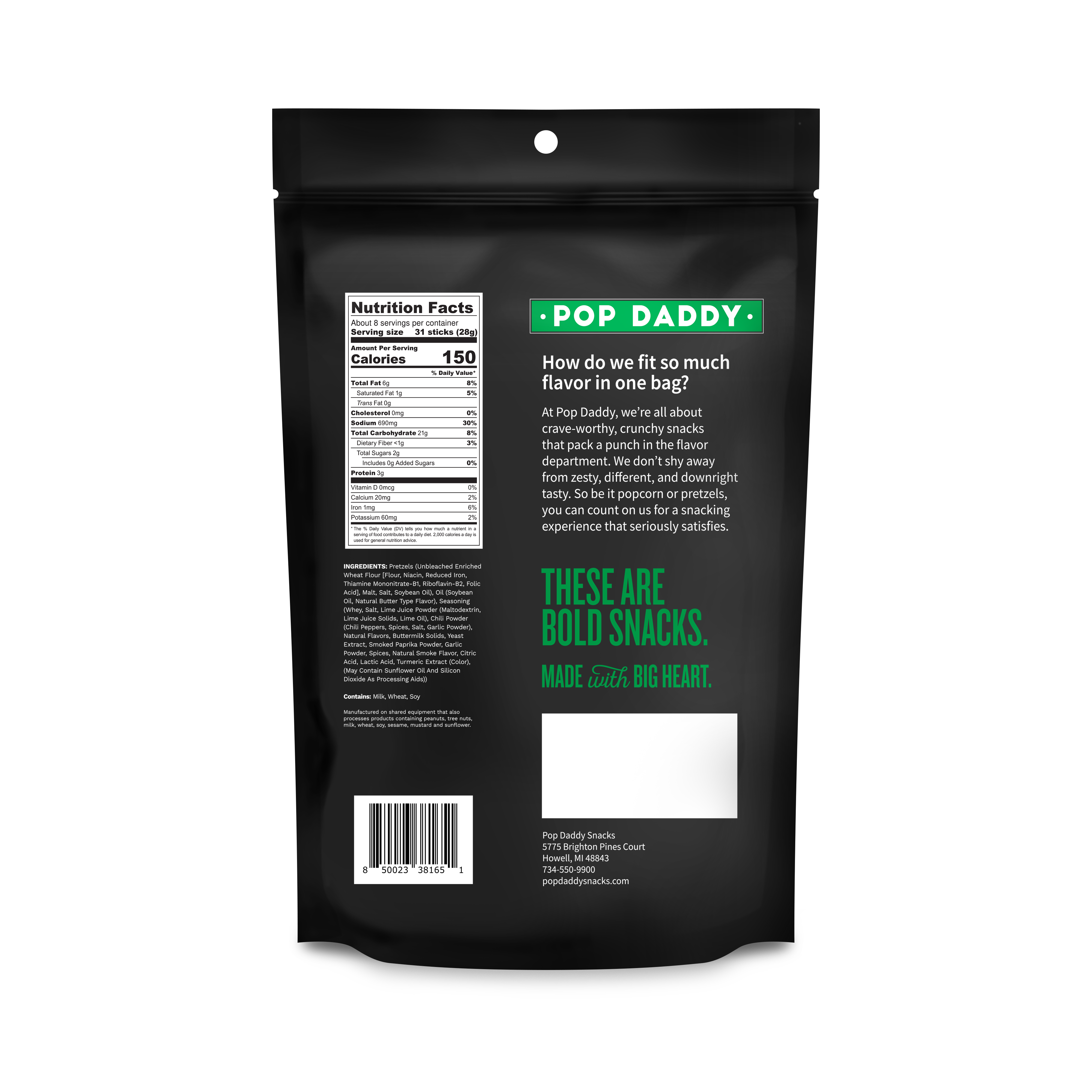 Pop Daddy Snacks - Wholesale Pretzels - Pop Daddy – Mexican Street Corn Seasoned Pretzels 7.5oz1