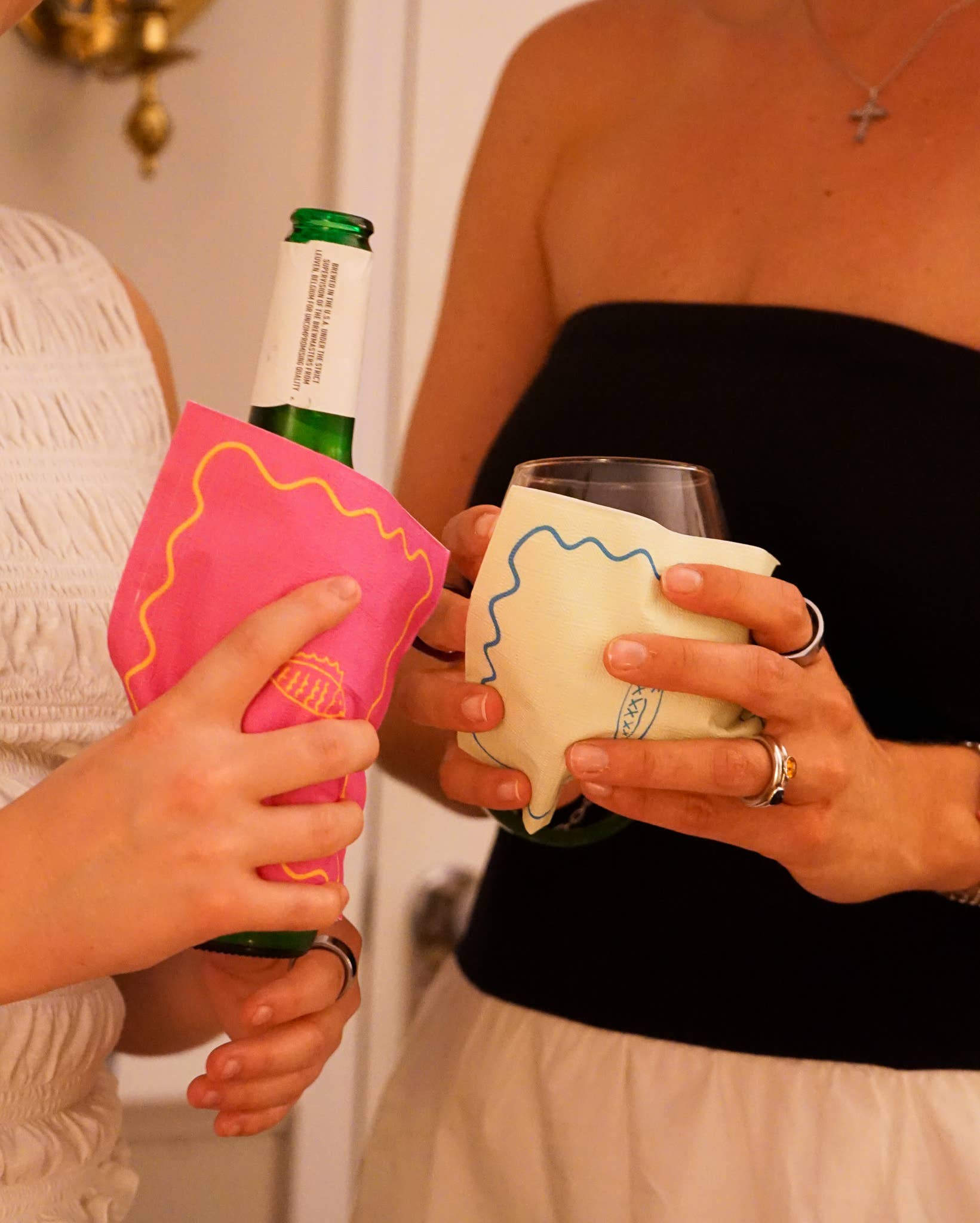 Kurated - Wholesale Wegwerpservet - Roze Kustservet1