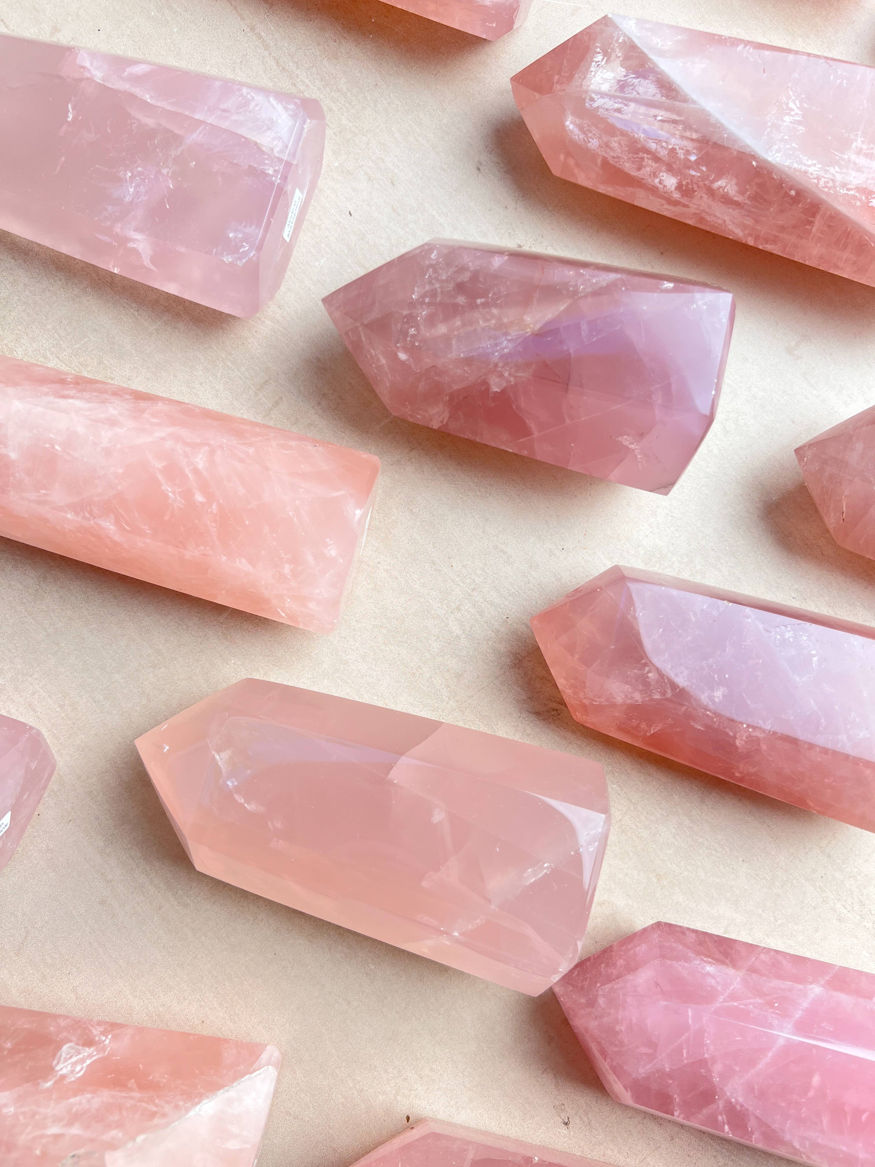 Terra Dawn Minerals - Wholesale Spiritual Stone/Crystal - High Grade Rose Quartz Towers Large & Small4