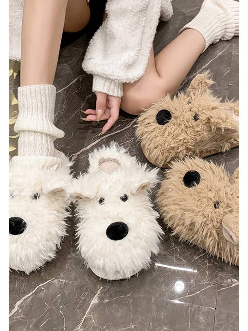 Miss Sparkling - Wholesale Slippers – Women's - Fluffy Dog slippers3
