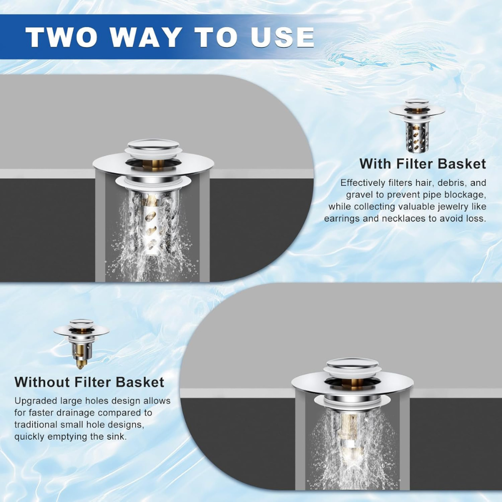 Moderny - Wholesale Sink Strainer/Stopper - Drain Pop-Up Stopper8