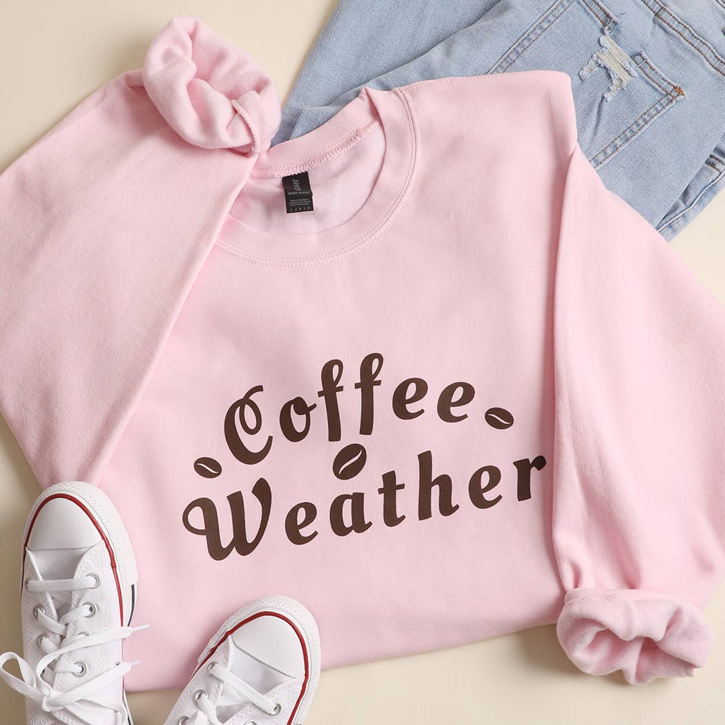 Fashion City - Wholesale Graphic Sweatshirt - Unisex - COFFEE WEATHER Heavyweight Fleece Sweatshirt0