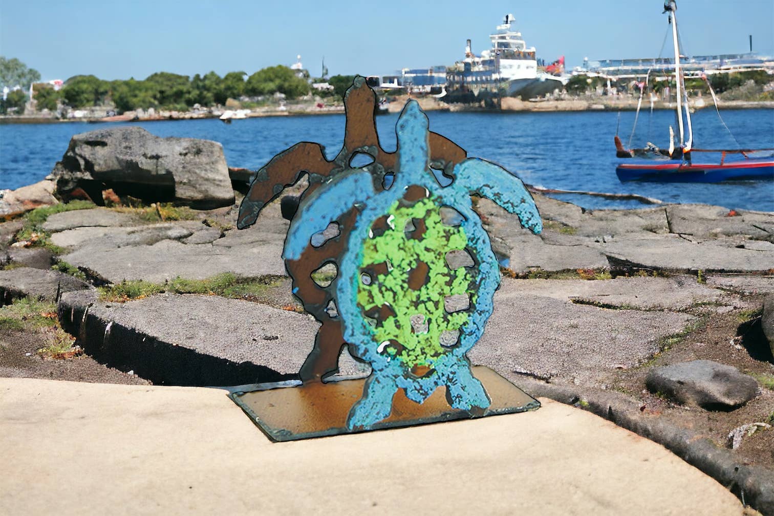 Whimsies - Wholesale Business Card Holder - Turtle Business Card Holder nautical desk organize coastal4