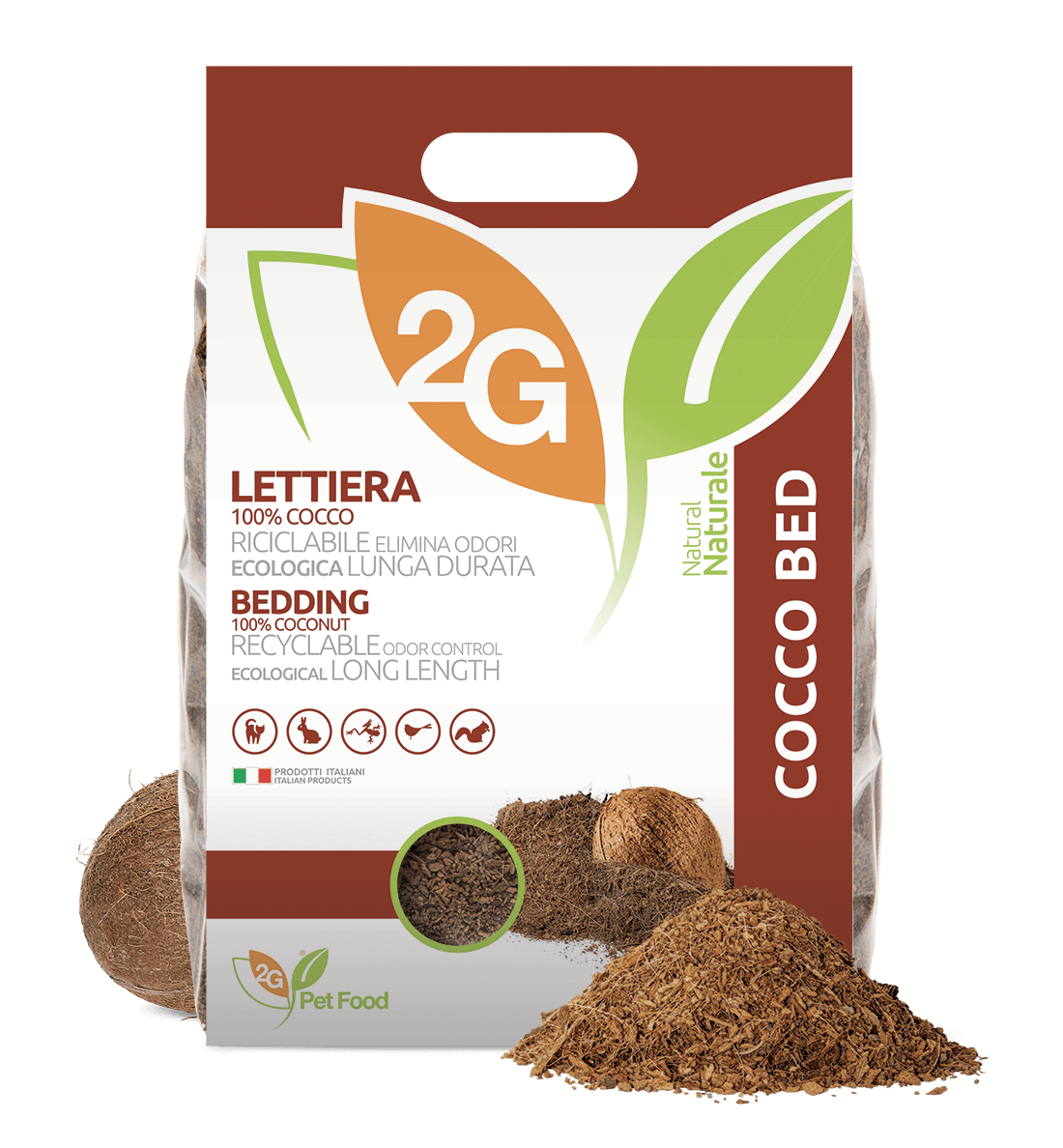 2G Pet Food, Equisnack, Equibar, Guidolin Gianni - Wholesale Pet Bed - Cat/Dog - Cocco Bed | Vegetable litter for cats, rabbits, and reptiles1