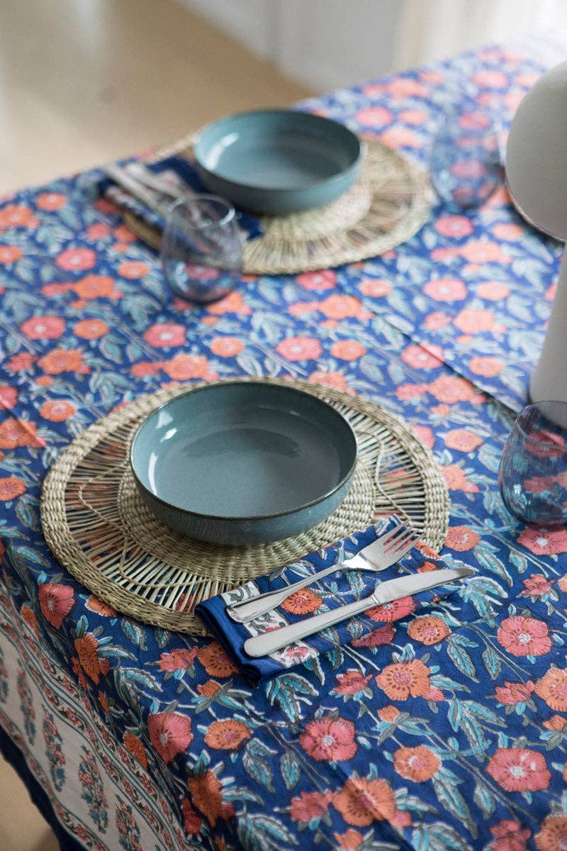 Kapda Casa - Wholesale Tablecloth - Flor Naranja: Mantel de Mesa Rectangular | 150 x 230 cm3