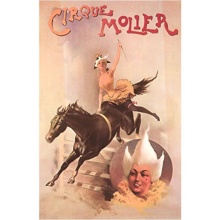 Found Image Press - Wholesale Postcard - Postcard CI-81 Cirque Molier, Bareback Rider