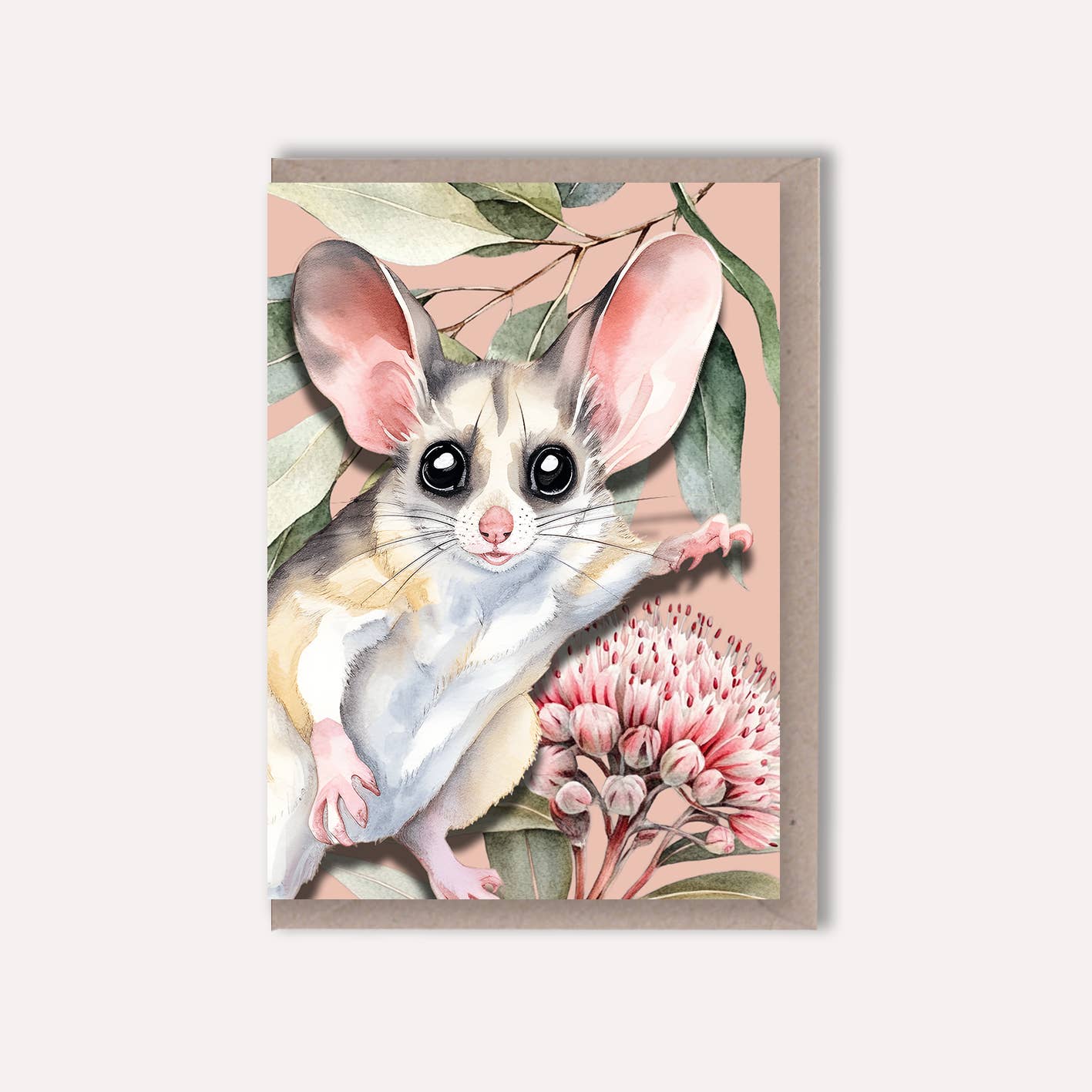 Scattered Seed Co - Wholesale Everyday greeting card - Australian Glider Native Florals greeting card