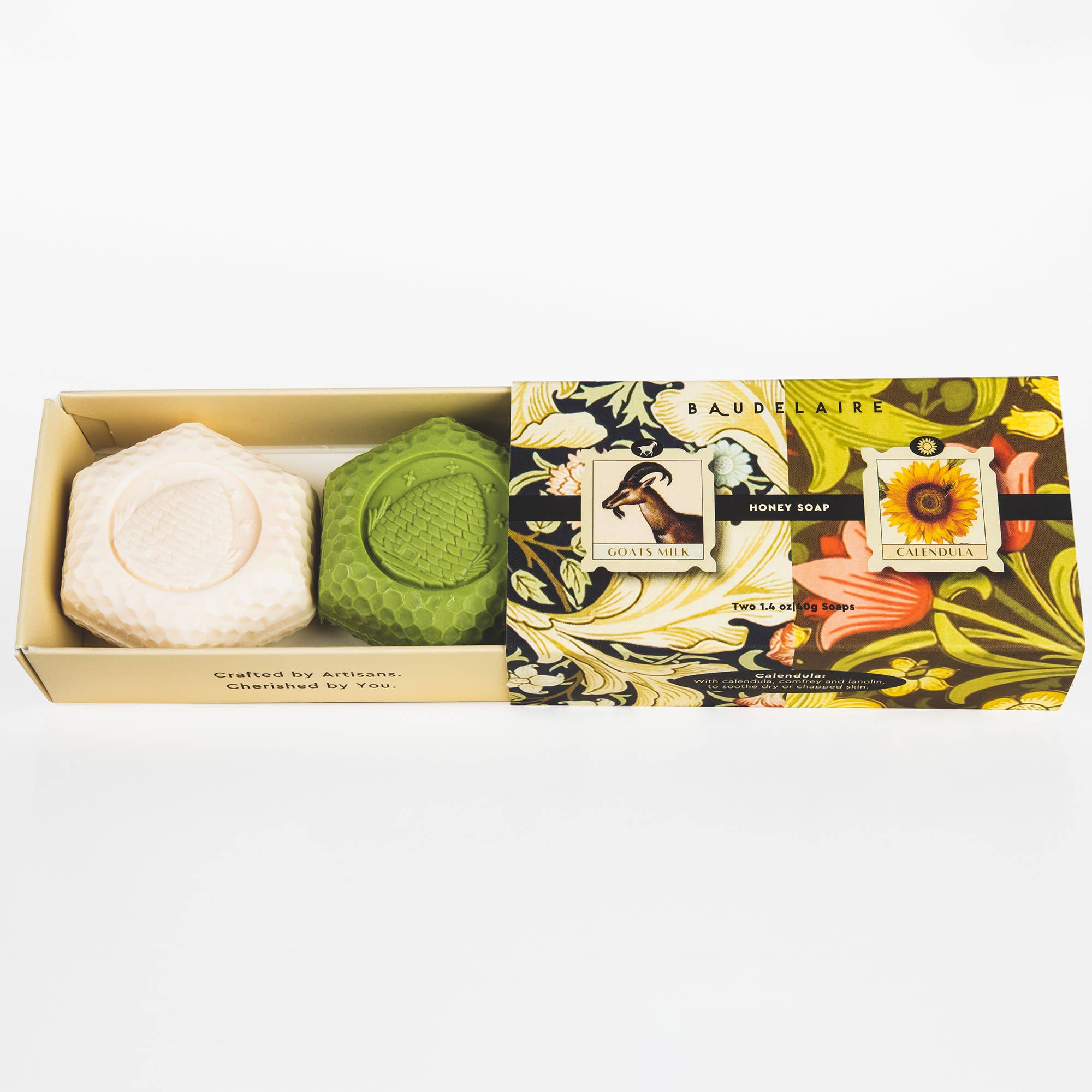 Baudelaire - Wholesale Bar Soap - Goats Milk/Calendula Honey Soap 1.4oz - Matchbox Duo3