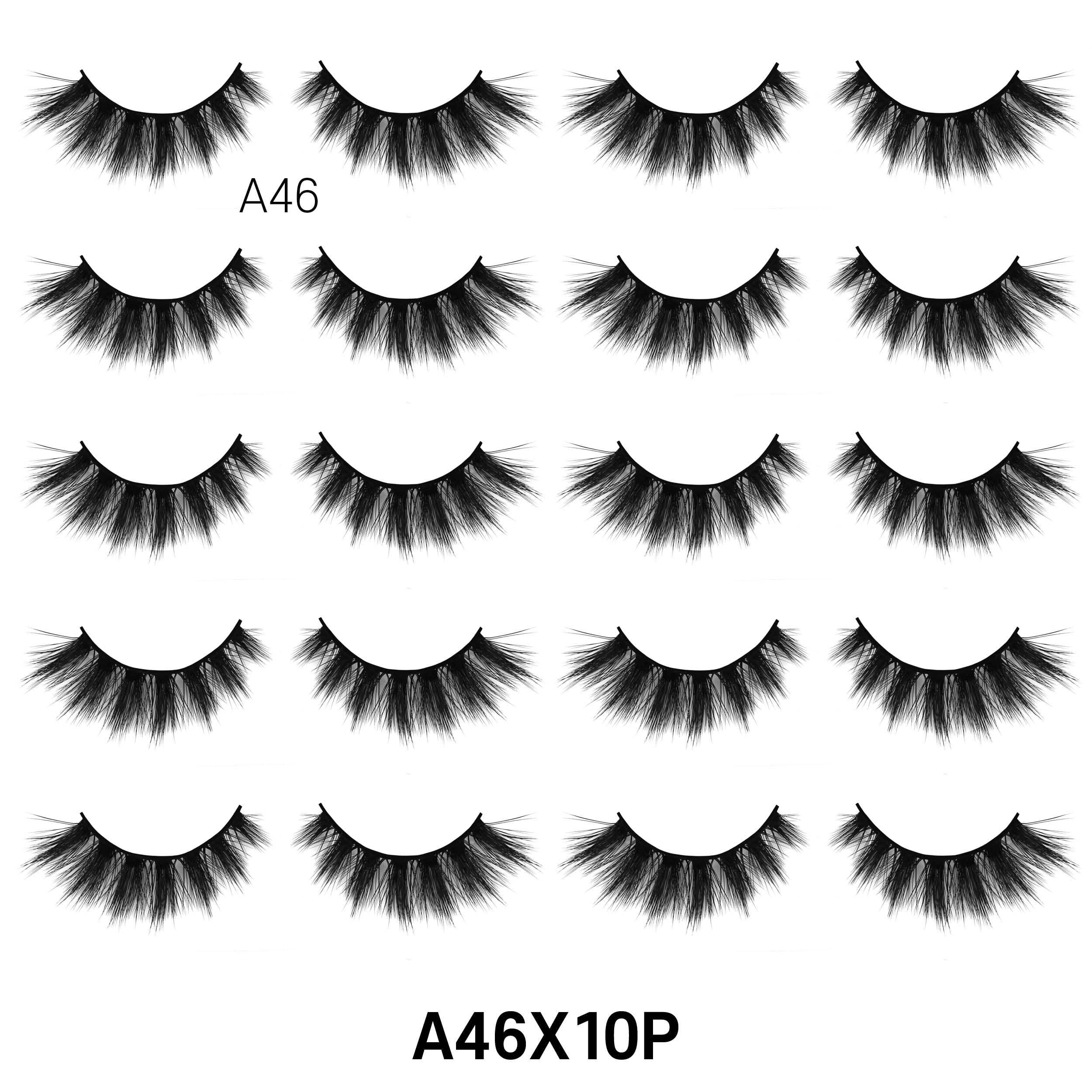 Laflare - Wholesale False/Fake Eyelashes - 3D FAUX MINK 10 PAIRS JUMBO PACK8