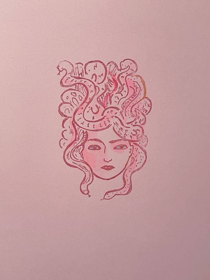 Medusa - mixed media for wholesale by Amanda Blake