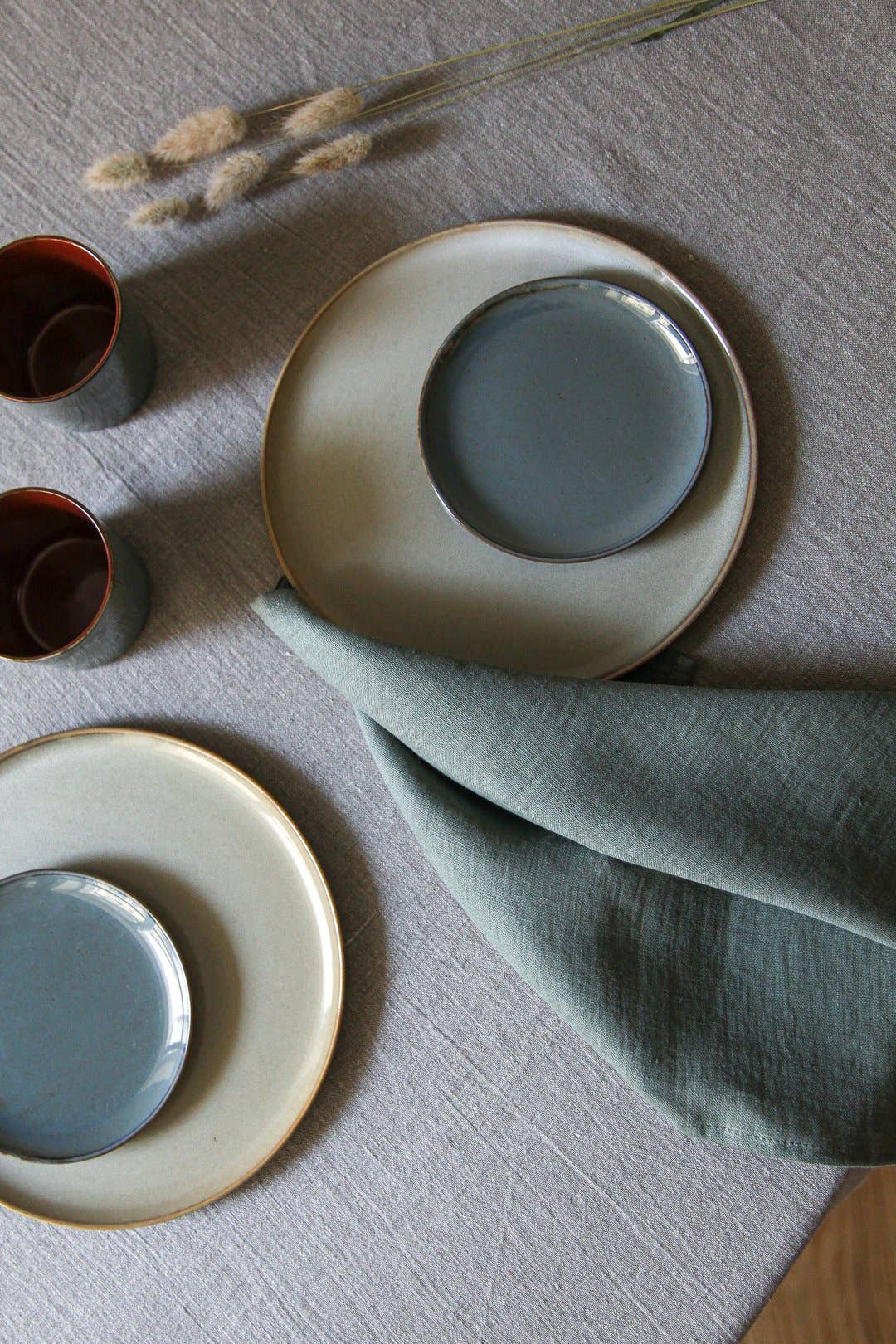 dodesign - Vendita all'ingrosso Tovaglioli da tavola in stoffa - Set da 2 tovaglioli in lino Nordic Moss Green9