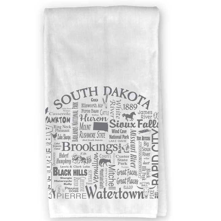 The Buffalo Works - Wholesale Tea Towel - South Dakota Dest. Kitchen Towel - Where Life Takes You2